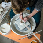 Juliet Macleod in her studio 2018